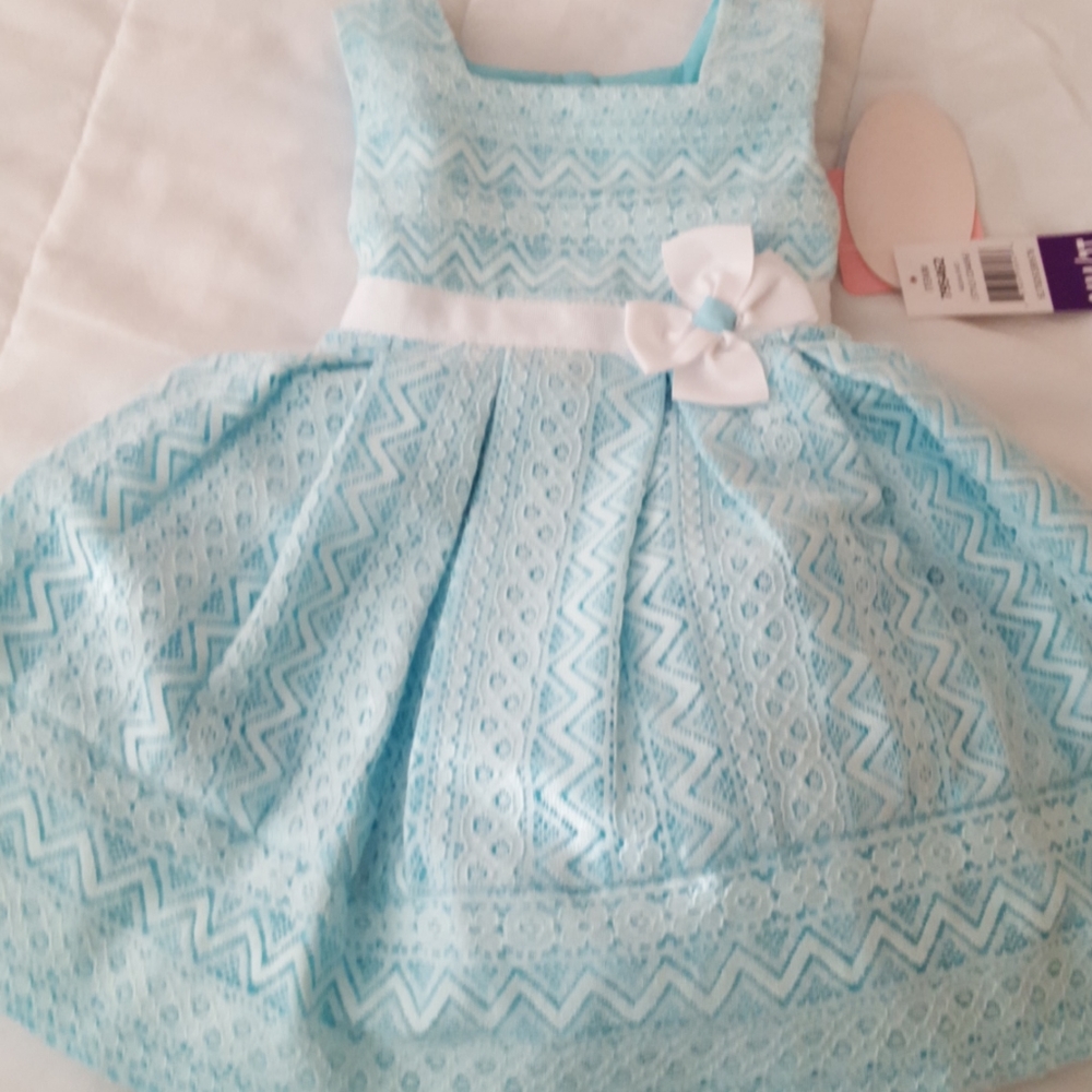 Jona Michelle little girls turquoise dress